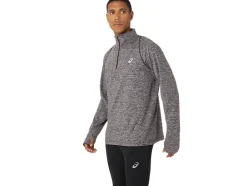 Discount ASICS MEN THERMOPOLIS QUARTER ZIP Dark Auburn Heather