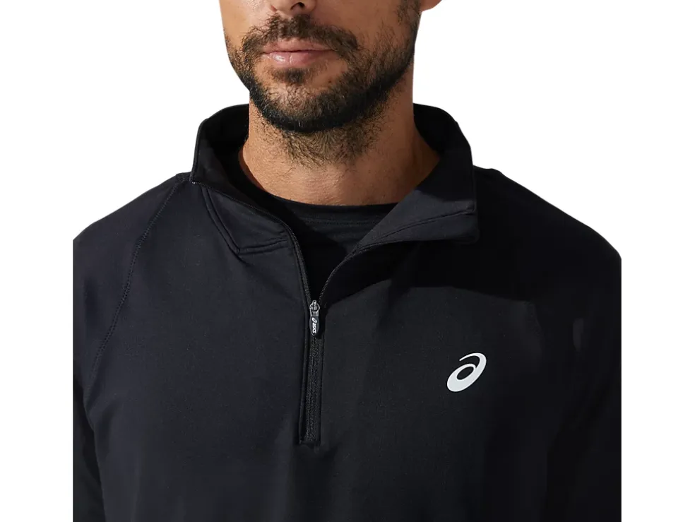 Sale ASICS MEN THERMOPOLIS QUARTER ZIP Performance Black