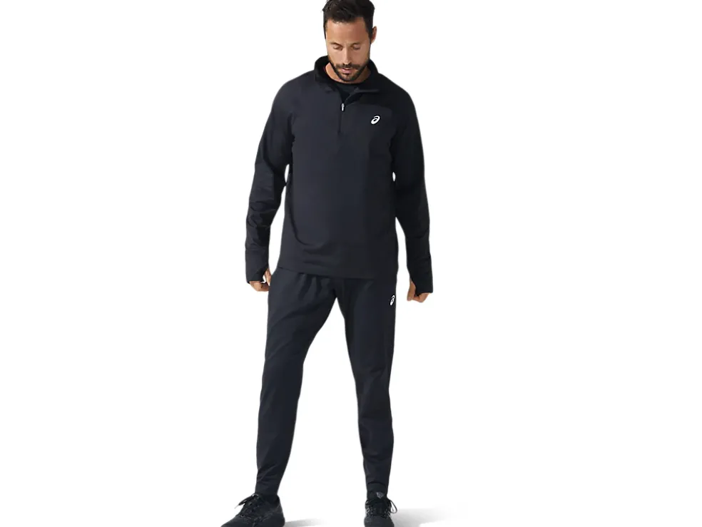 Sale ASICS MEN THERMOPOLIS QUARTER ZIP Performance Black