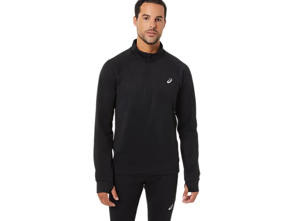 Cheap ASICS MEN THERMOPOLIS WINTER 1/2 ZIP Performance Black