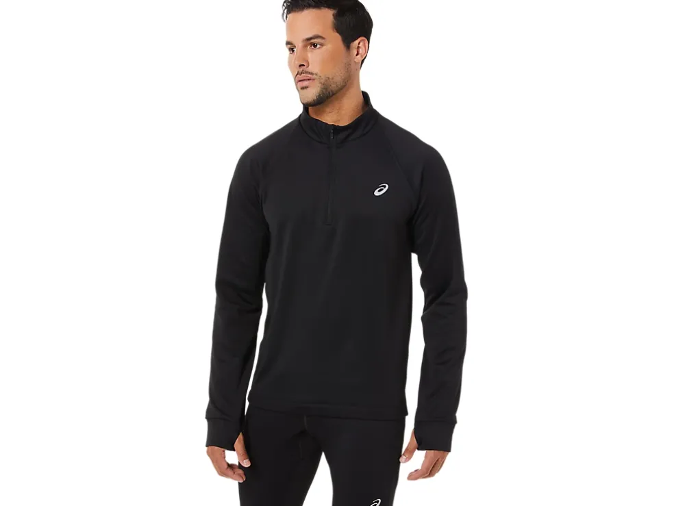 Cheap ASICS MEN THERMOPOLIS WINTER 1/2 ZIP Performance Black