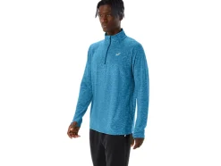 Cheap ASICS MEN TRAIN SANA 1/2 ZIP Island Blue Heather
