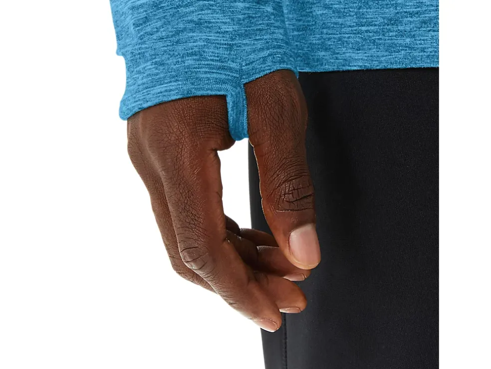 Cheap ASICS MEN TRAIN SANA 1/2 ZIP Island Blue Heather