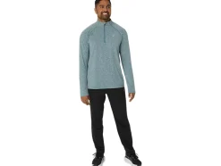 Best ASICS MEN TRAIN SANA 1/2 ZIP Foggy Teal Heather