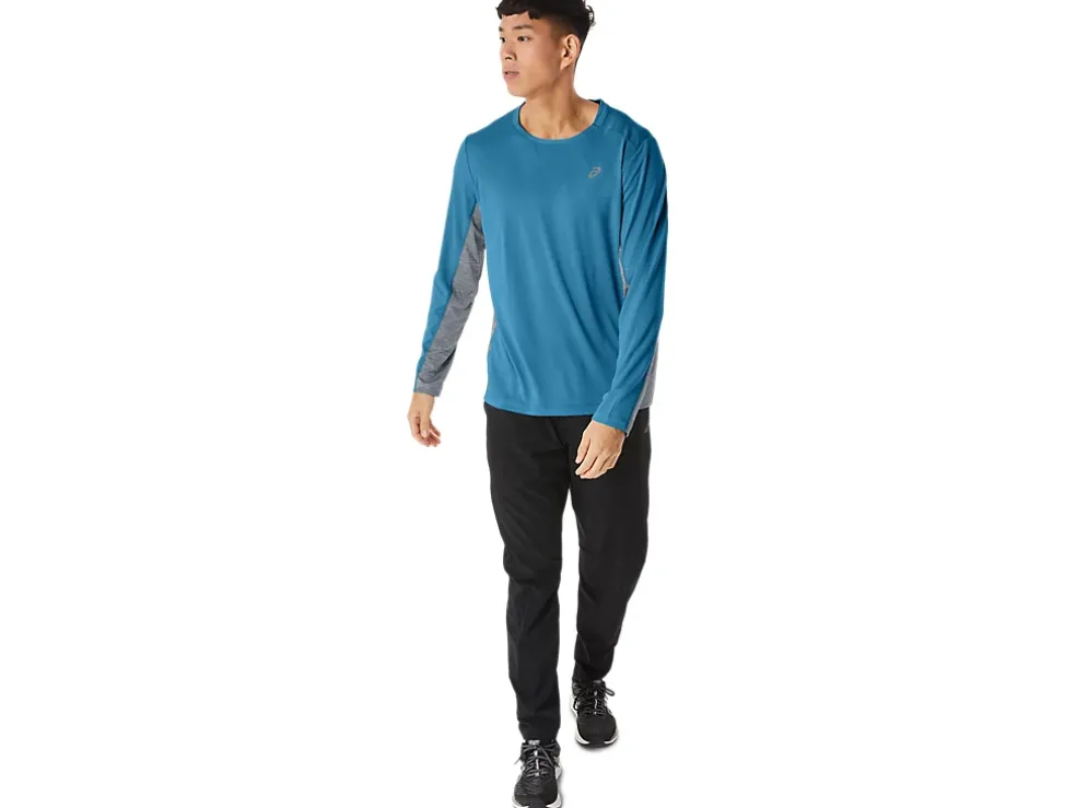 Cheap ASICS MEN TRAIN SANA LONG SLEEVE Island Blue/Sheet Rock