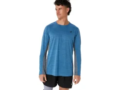 Fashion ASICS MEN TRAIN SANA LONG SLEEVE Azure/Metropolis