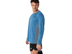 Fashion ASICS MEN TRAIN SANA LONG SLEEVE Azure/Metropolis