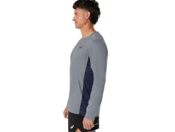 Discount ASICS MEN TRAIN SANA LONG SLEEVE Sheet Rock/Peacoat