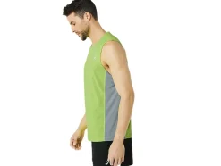 Shop ASICS MEN TRAIN SANA MUSCLE TANK Lime Zest/Sheet Rock