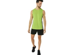 Shop ASICS MEN TRAIN SANA MUSCLE TANK Lime Zest/Sheet Rock