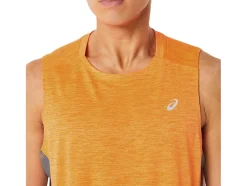 New ASICS MEN TRAIN SANA MUSCLE TANK Orange Pop/Sheet Rock