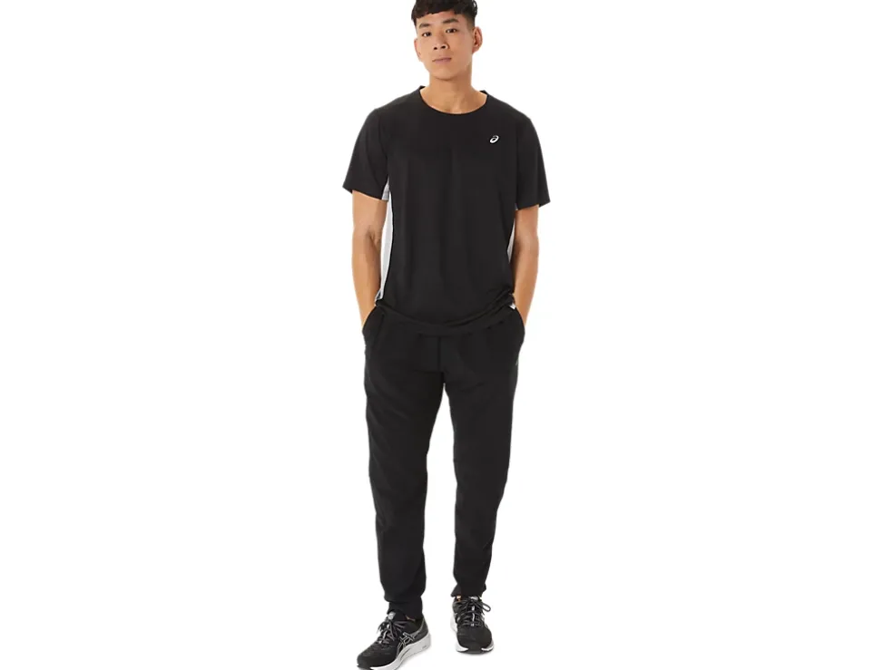 Shop ASICS MEN TRAIN SANA SHORT SLEEVE Performance Black/Sheet Rock