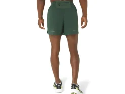 Cheap ASICS MEN VENTILATE 5IN SHORT Rain Forest