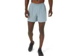 New ASICS MEN VENTILATE 5IN SHORT Light Steel