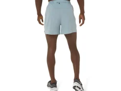 New ASICS MEN VENTILATE 5IN SHORT Light Steel