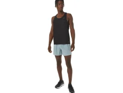 New ASICS MEN VENTILATE 5IN SHORT Light Steel