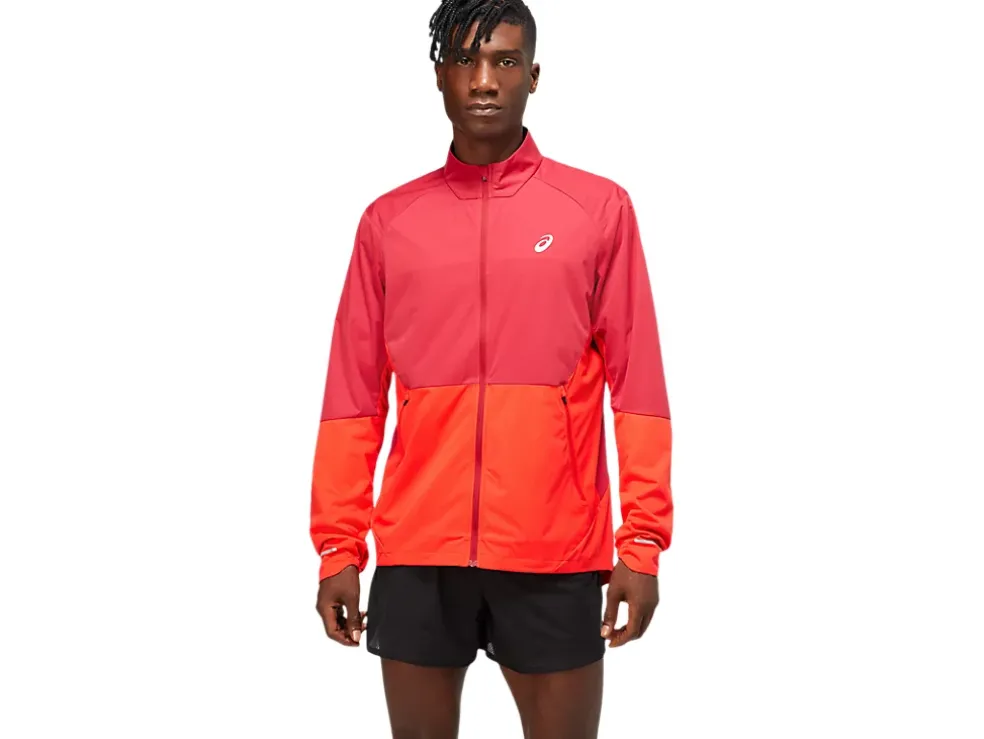 Outlet ASICS MEN VENTILATE JACKET Burgundy/Electric Red