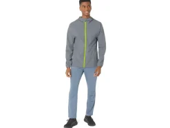 Clearance ASICS MEN WATERPROOF JACKET Sheet Rock/Lime Zest