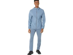 Discount ASICS MEN WATERPROOF JACKET Steel Blue/Carrier Grey