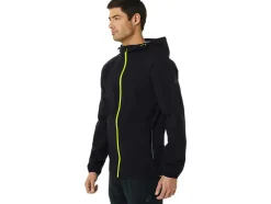 Cheap ASICS MEN WATERPROOF JACKET Performance Black/Lime Zest