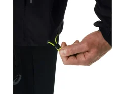 Cheap ASICS MEN WATERPROOF JACKET Performance Black/Lime Zest