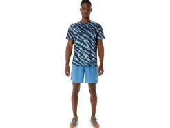 Best ASICS MEN WILD CAMO SHORT SLEEVE TOP Azure/Performance Black