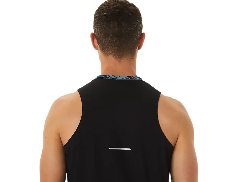 Flash Sale ASICS MEN WILD CAMO SINGLET Azure/Performance Black