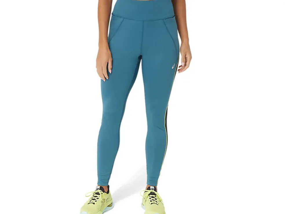 Store ASICS MESH PANEL TRAINING TIGHT Gloomy Sea