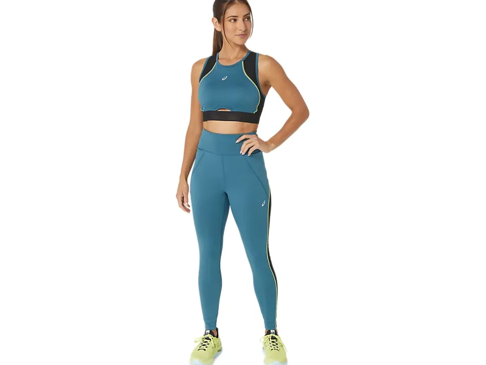 Store ASICS MESH PANEL TRAINING TIGHT Gloomy Sea