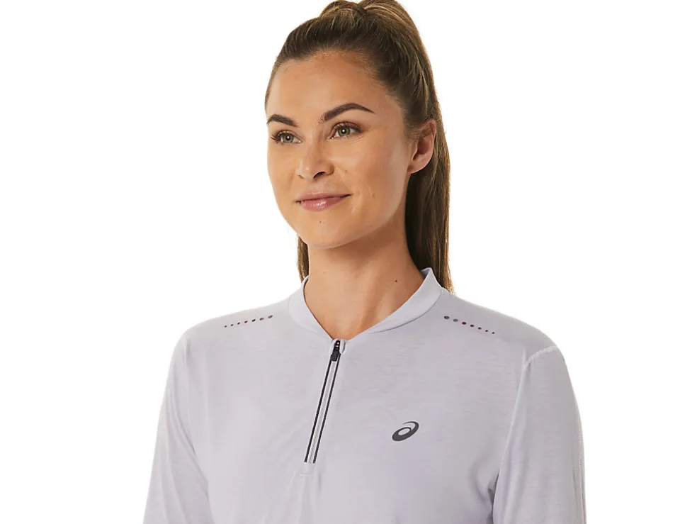 New ASICS METARUN 1/2 ZIP LONG SLEEVE TOP Dusk Violet/Violet Quartz