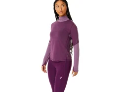Outlet ASICS METARUN MOCK NECK LONG SLEEVE TOP Deep Mauve