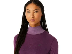 Outlet ASICS METARUN MOCK NECK LONG SLEEVE TOP Deep Mauve