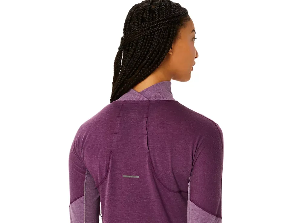 Outlet ASICS METARUN MOCK NECK LONG SLEEVE TOP Deep Mauve
