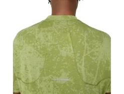 Discount ASICS METARUN PATTERN 1/2 ZIP SHORT SLEEVE TOP Cactus