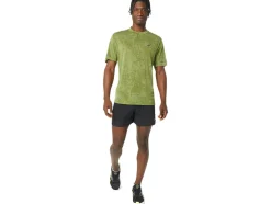Discount ASICS METARUN PATTERN 1/2 ZIP SHORT SLEEVE TOP Cactus