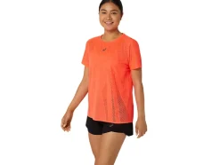 Cheap ASICS METARUN SHORT SLEEVE TOP Sunrise Red