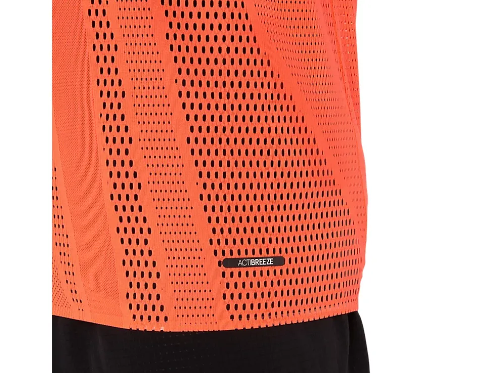 Cheap ASICS METARUN SHORT SLEEVE TOP Sunrise Red