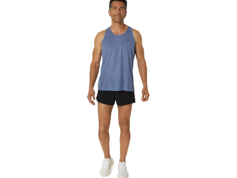 Fashion ASICS METARUN SINGLET Denim Blue