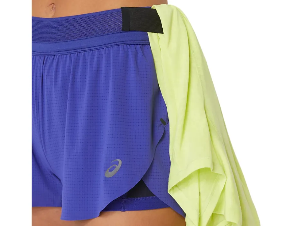 New ASICS METARUN SPLIT SHORT Eggplant
