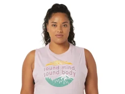 Outlet ASICS MOUNTAIN MUSCLE TANK Barely Rose