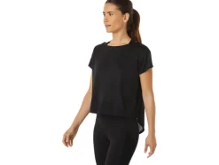 Fashion ASICS MOVEKOYO JACQUARD SHORT SLEEVE TOP Performance Black