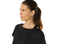 Fashion ASICS MOVEKOYO JACQUARD SHORT SLEEVE TOP Performance Black