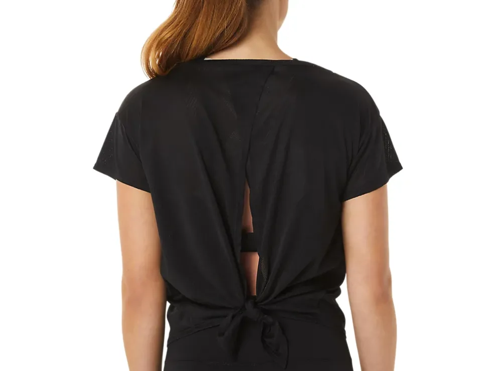 Fashion ASICS MOVEKOYO JACQUARD SHORT SLEEVE TOP Performance Black