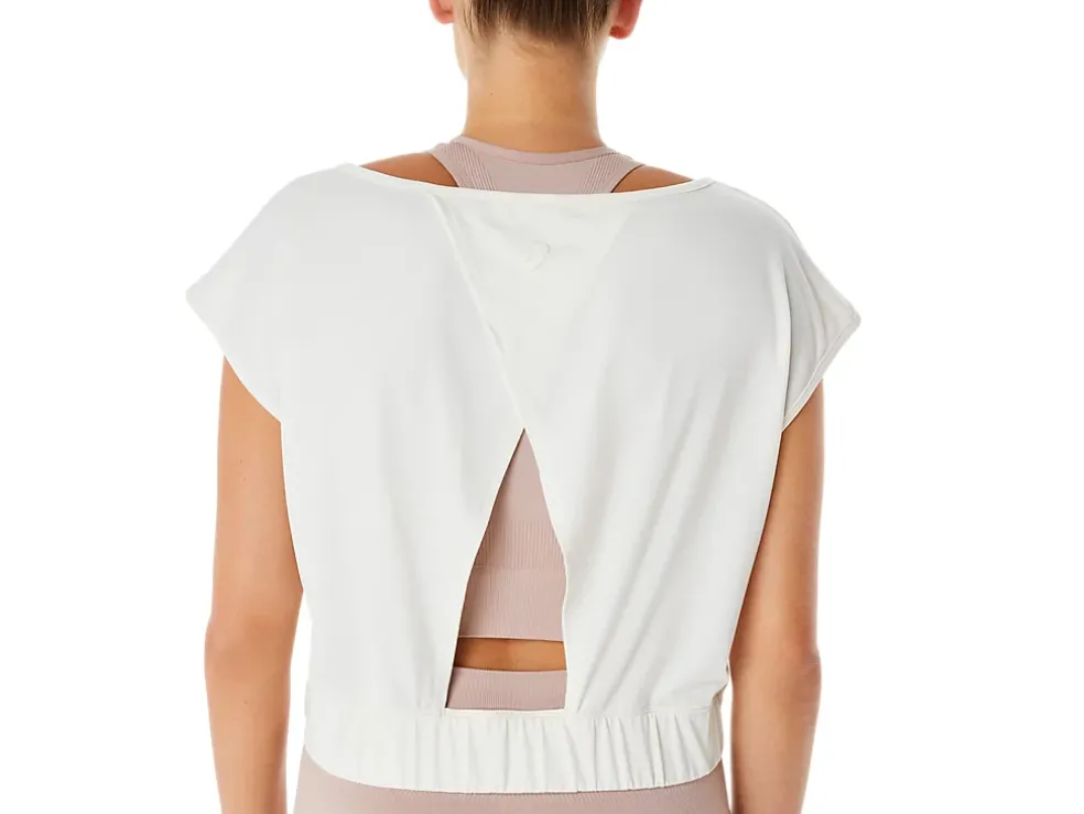 Shop ASICS NAGINO FLEX SHORT SLEEVE TOP Cream
