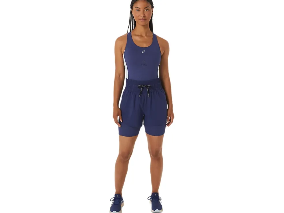 Clearance ASICS NAGINO 4IN RUN SHORT Indigo Blue