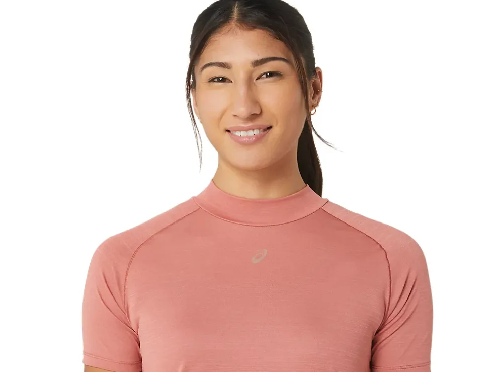 Hot ASICS NAGINO RUN SHORT SLEEVE TOP Light Garnet