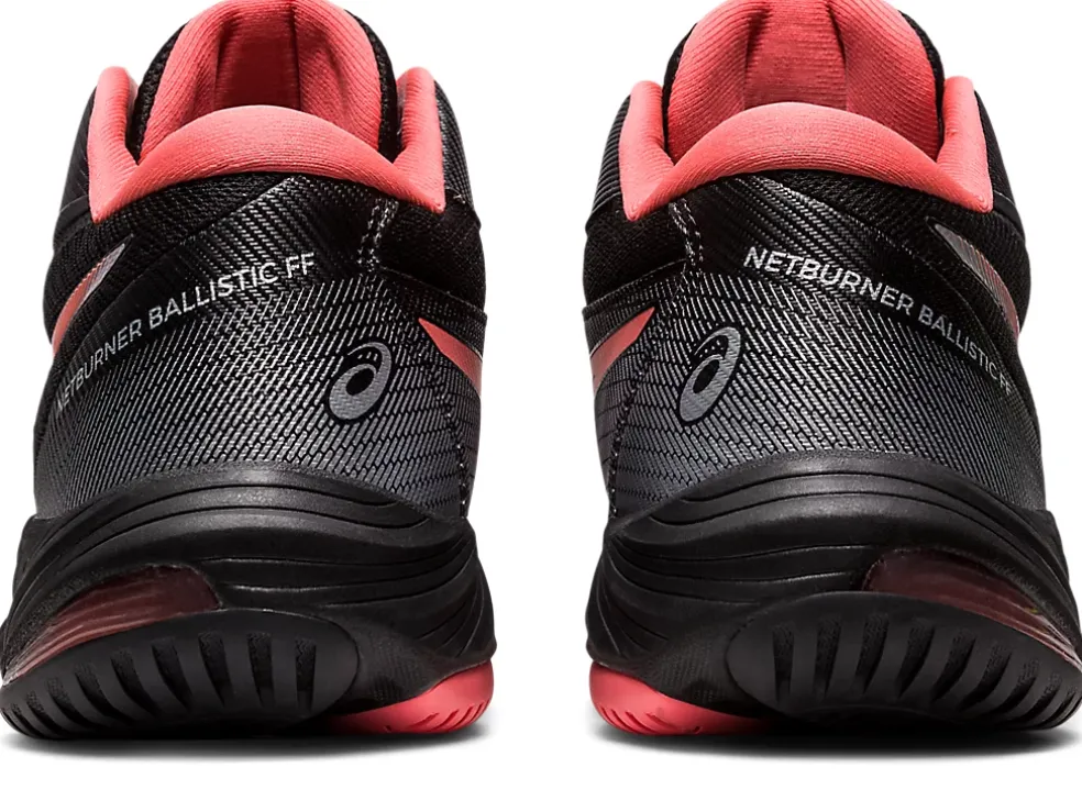 Discount ASICS NETBURNER BALLISTIC FF MT 3 Black/Papaya