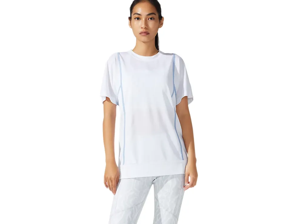 Discount ASICS NEW STRONG 92 SHORT SLEEVE TOP Brilliant White/Mist
