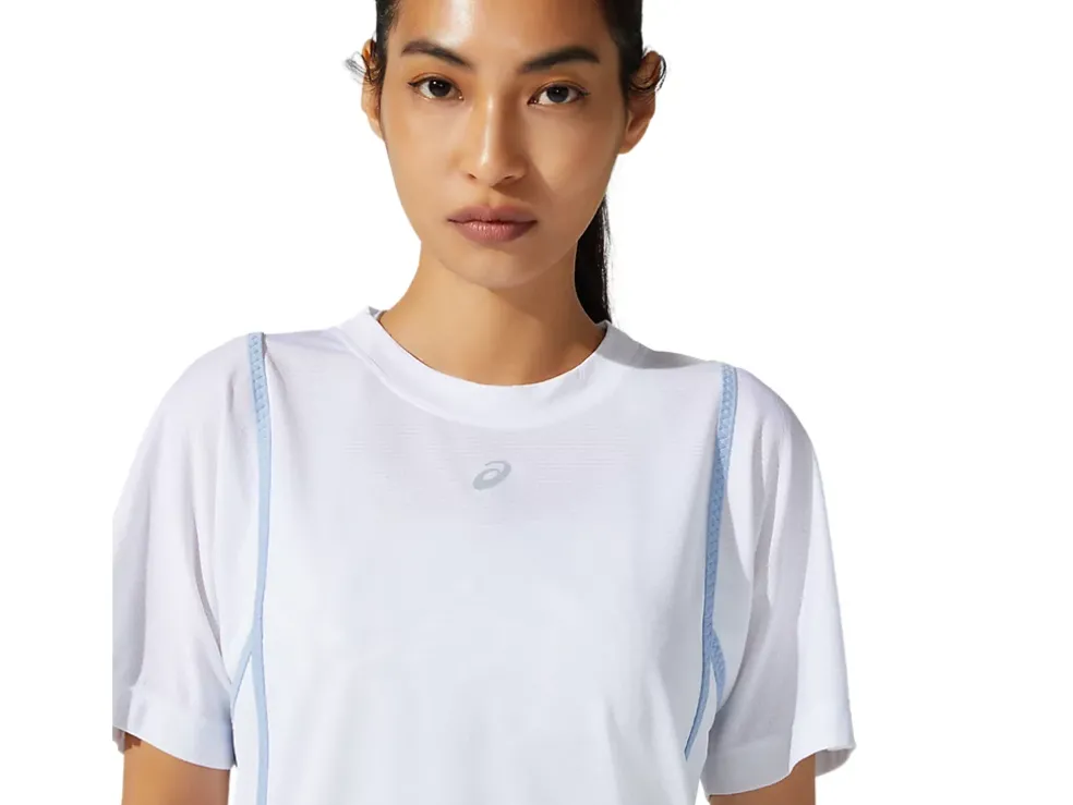Discount ASICS NEW STRONG 92 SHORT SLEEVE TOP Brilliant White/Mist