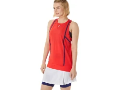 Discount ASICS NEW STRONG 92 TANK Red Alert/Dive Blue